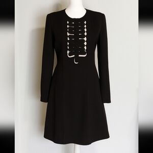 Venus Black Piano Front Dress Size 10 Pleated